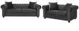ISADORA Gun Metal Sofa & Loveseat