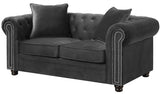 ISADORA Gun Metal Sofa & Loveseat