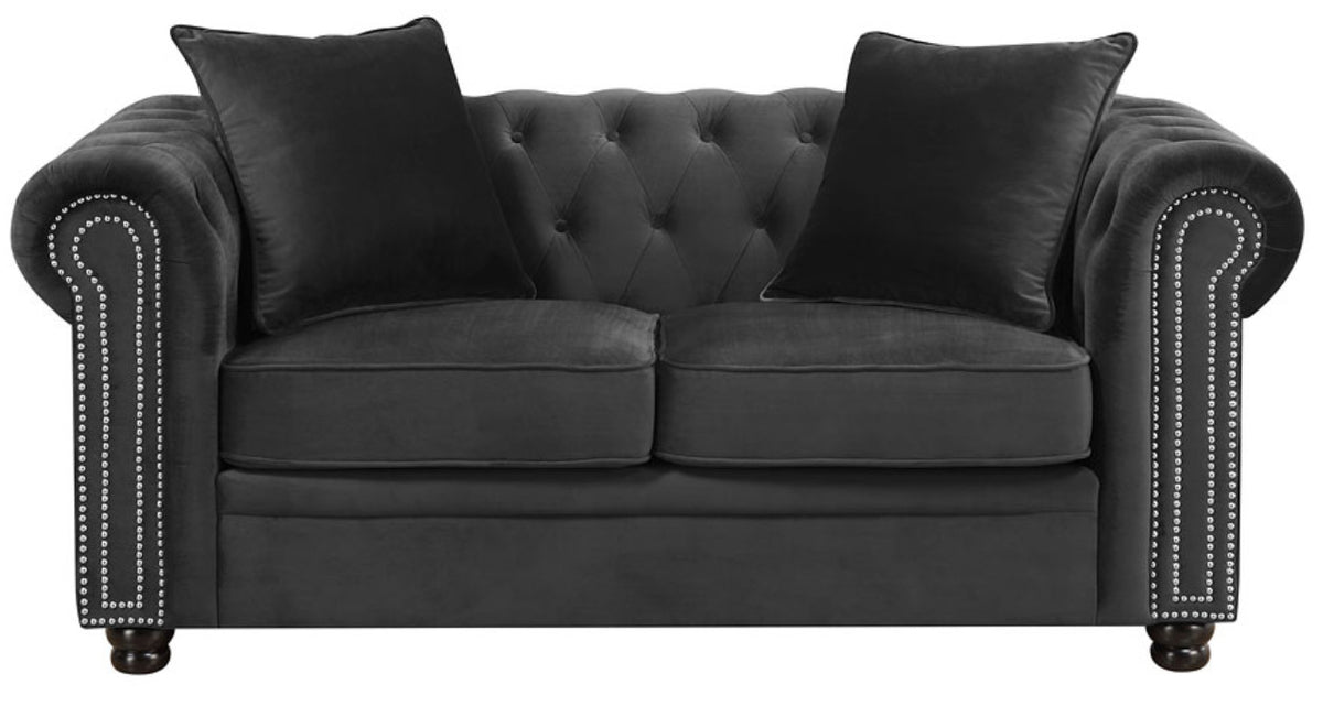 ISADORA Gun Metal Sofa & Loveseat