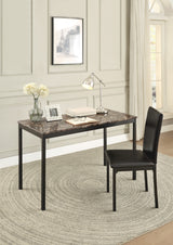 FAUX 48'' Wide Marble Desk With Desk Chair