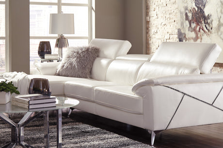 Janison White Adjustable Sectional