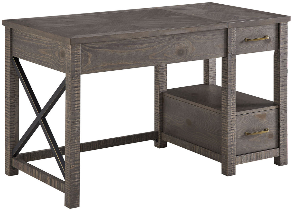 JOHNY Distressed Gray 51" Wide Lift-Top Desk