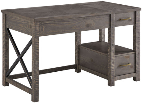 JOHNY Distressed Gray 51" Wide Lift-Top Desk
