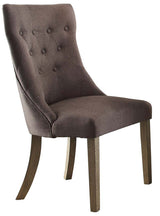 Josefine Oak/Zinc 7-PC Dining Set Wingback Chairs