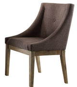 Josefine Oak/Zinc 7-PC Dining Set Curved Arm Chairs