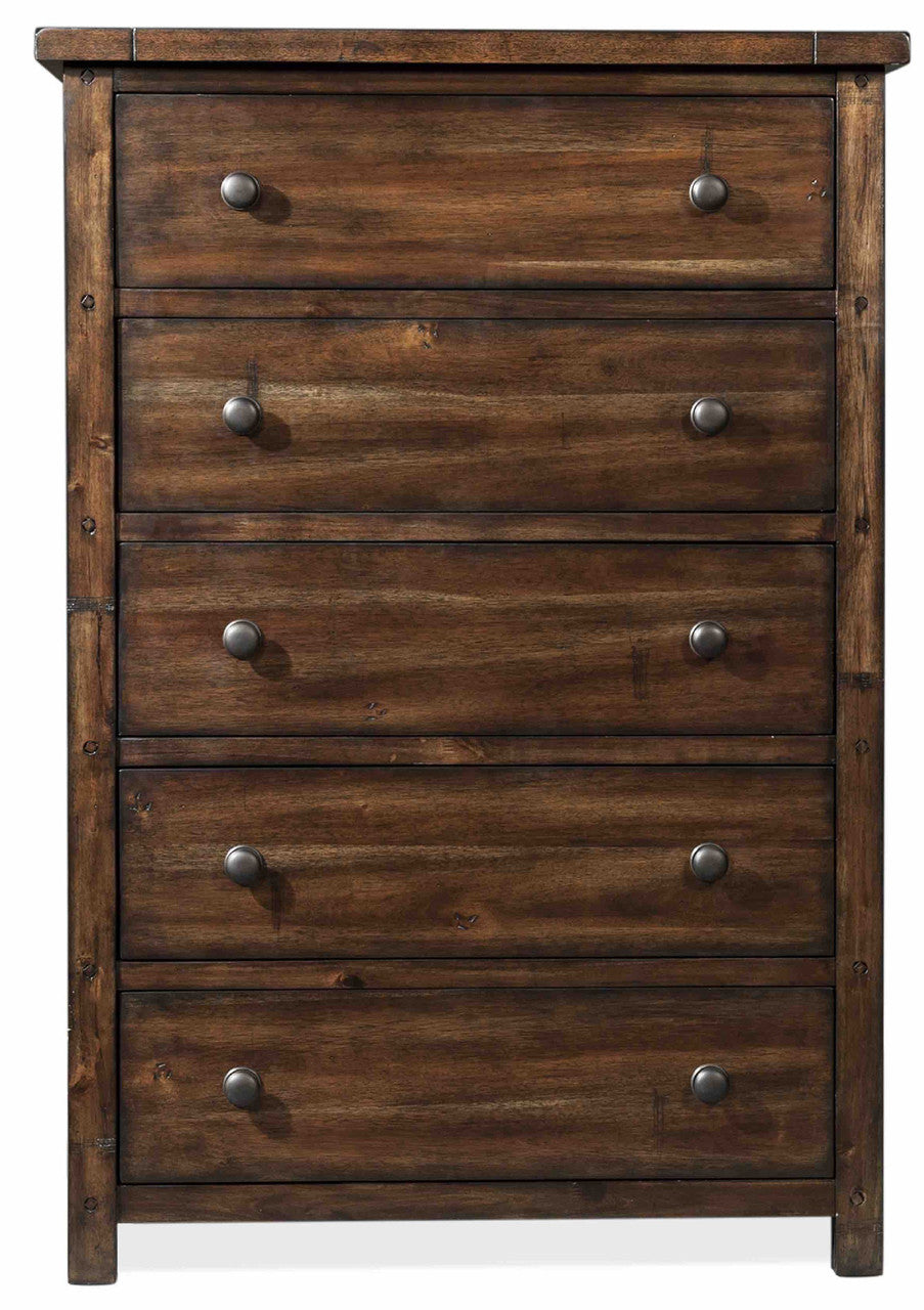 KALINA Chestnut 5 Drawer Chest