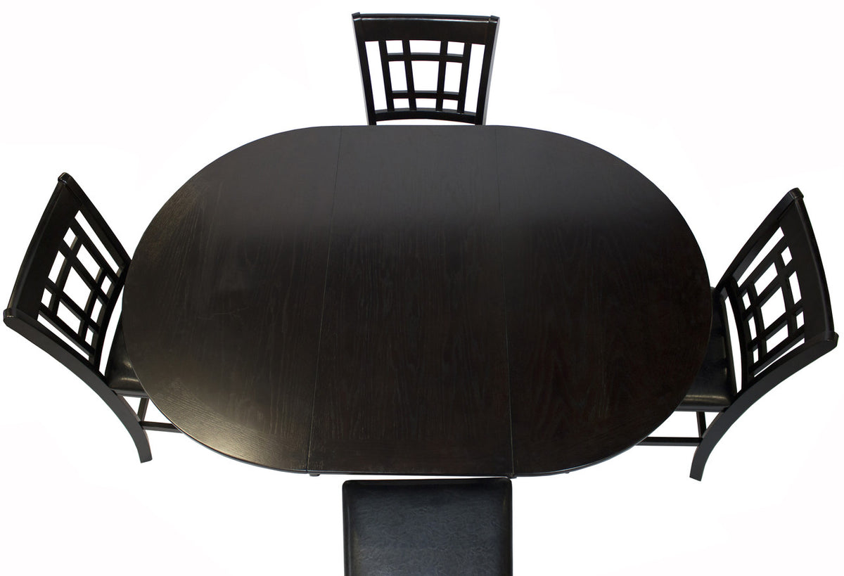 KILEEN Dark Brown 5-Piece Counter Height Set