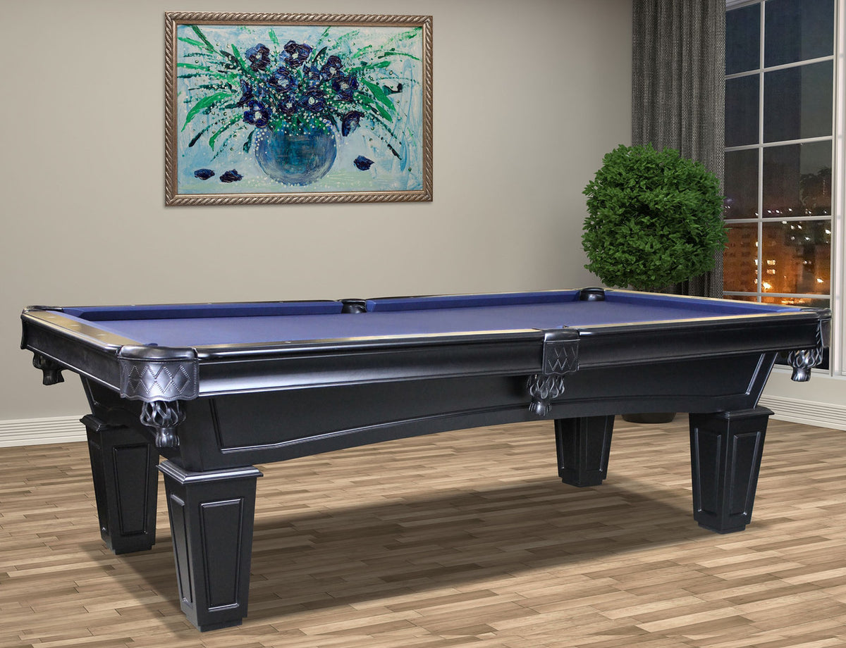 The Knight 8-FT Black Pool Table