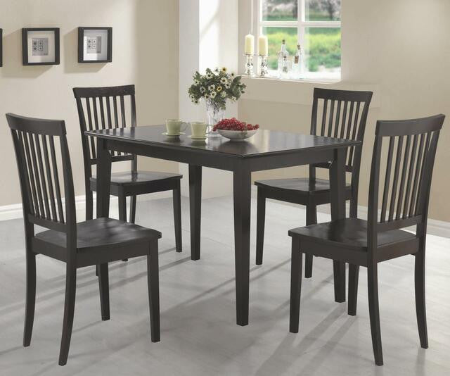 Laddie Dark Brown 5 Pc Dining Set