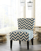 Lani Blue Zig-Zag Accent Chair