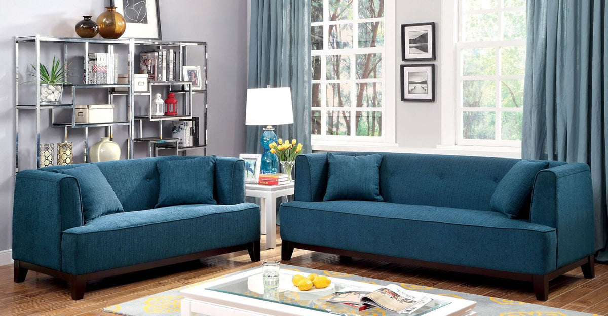 DELORES Dark Teal Living Room Set