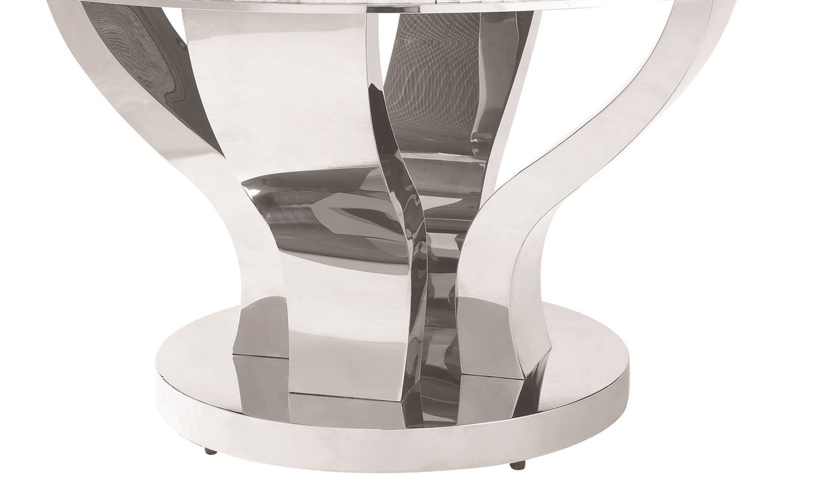 BRIXX Faux Marble 5 Piece Dining Set