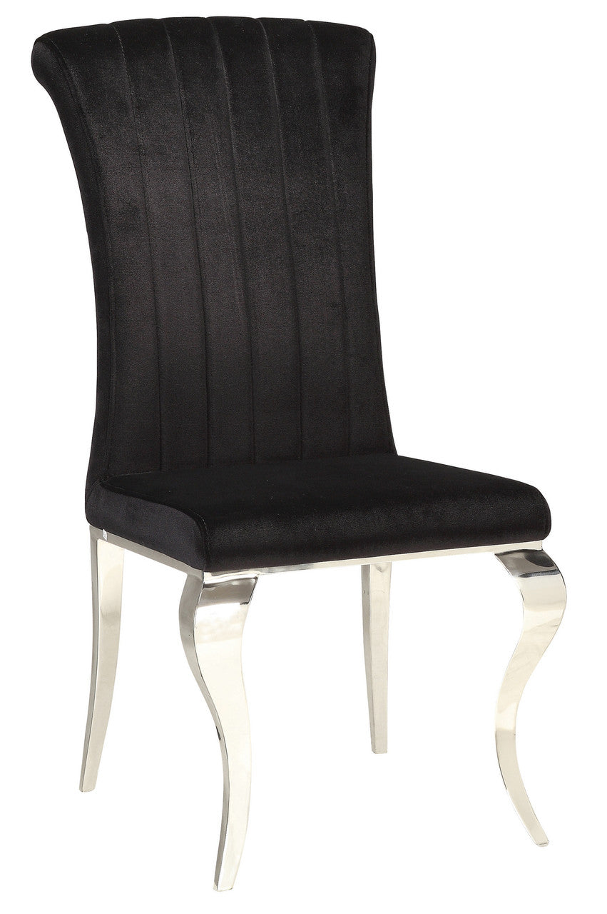 PERELLI Black & Silver 7 Piece Dining Set