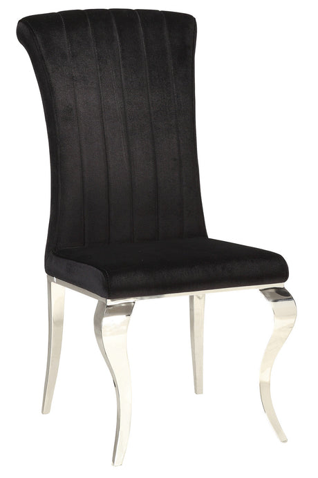 PERELLI Black & Silver 7 Piece Dining Set