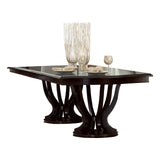 LUIZA Dark Brown 7 Piece Dining Set with Expandable Table