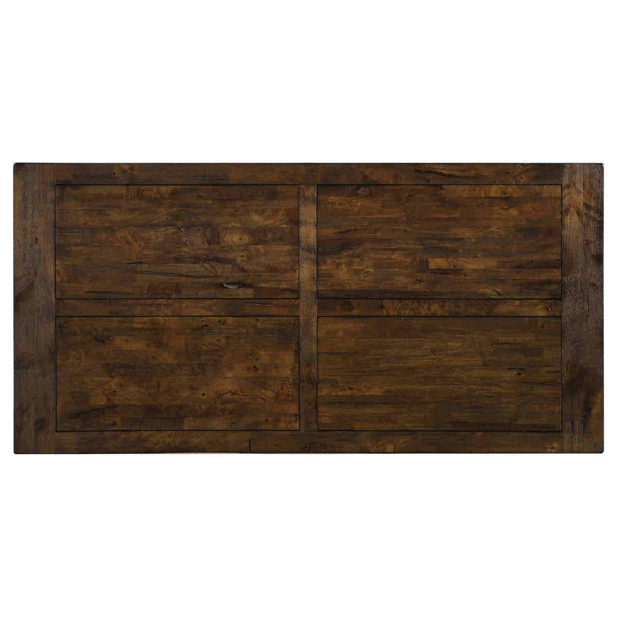 MEADOWBROOK 7 Piece Rectangular Dining Set Rustic Brown