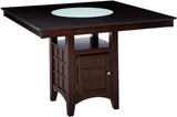 MEYER 52" Wide Counter Height Table with Lazy Susan