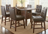 Mira Medium Brown 7-PC Swivel Counter Set