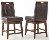Mira Medium Brown 7-PC Swivel Counter Set
