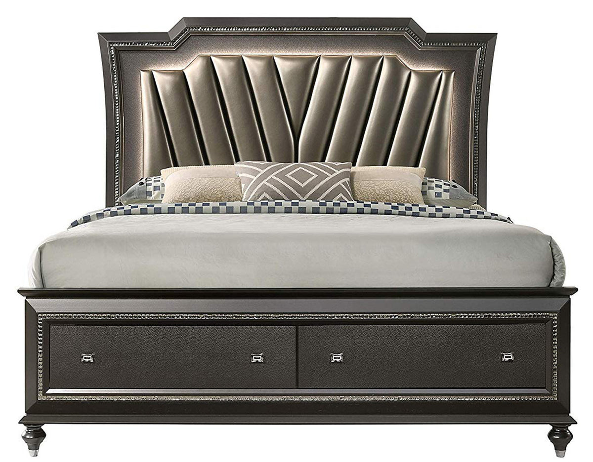 MARVILLA Gray LED Storage Bedroom