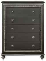 MARVILLA Gray 5 Drawer Chest