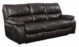 HENRY Dark Brown Leatherette Reclining Sofa & Loveseat