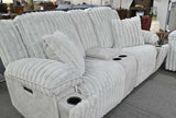 Furri White Powered Reclining Sofa & Loveseat