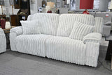 Furri White Powered Reclining Sofa & Loveseat