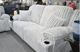 Furri White Powered Reclining Sofa & Loveseat