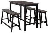 Ron Brown & Black 4 Piece Counter Set
