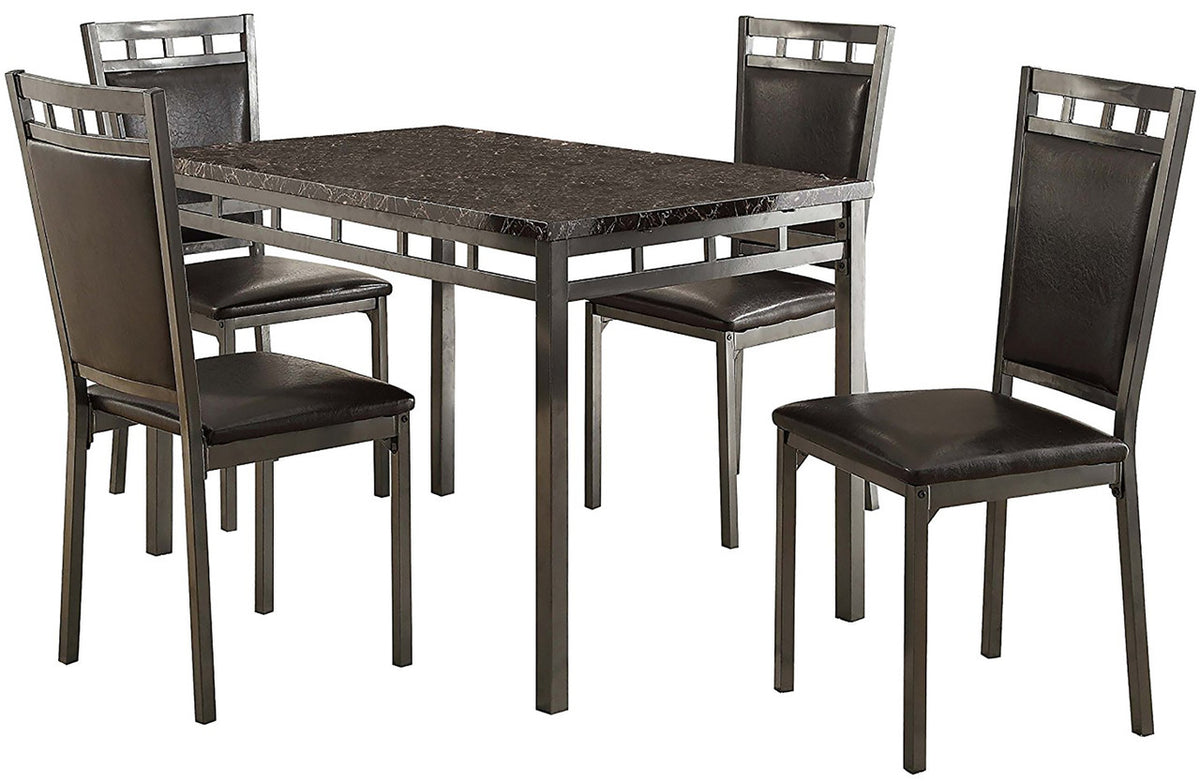 SIXTA Black 5 Piece Dining Set