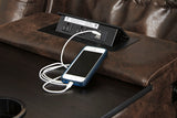 CONCIERGE Brown Powered Reclining Sofa & Loveseat