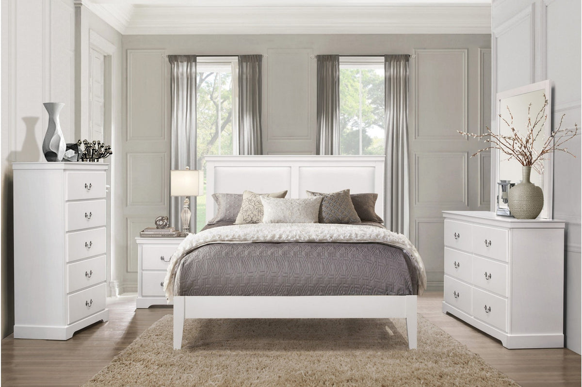 MELVIN White Bedroom Set