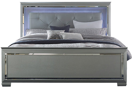 ANNIE Silver 60" Height LED Lighted Bed