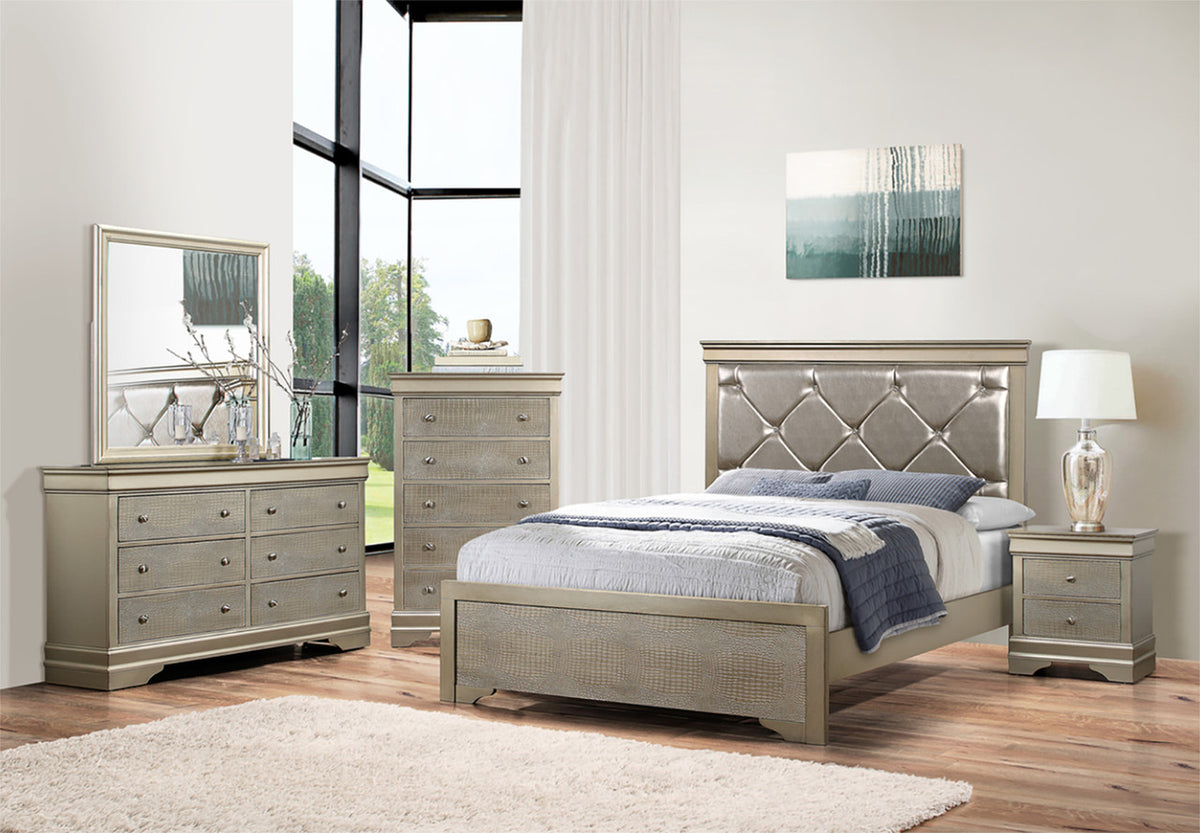 ESTELLER Silver Bedroom Set