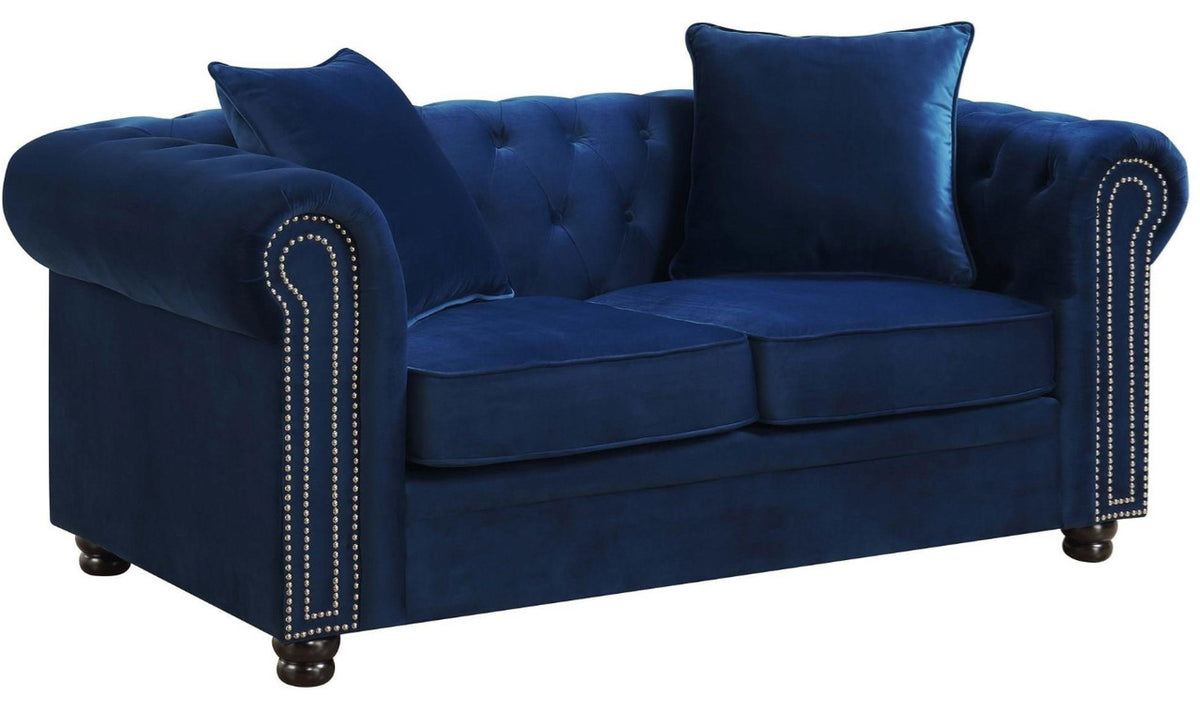 ISADORA Navy Blue Sofa & Loveseat