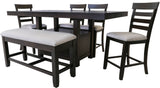 Brunson Dark Brown 7-PC Counter Height Set
