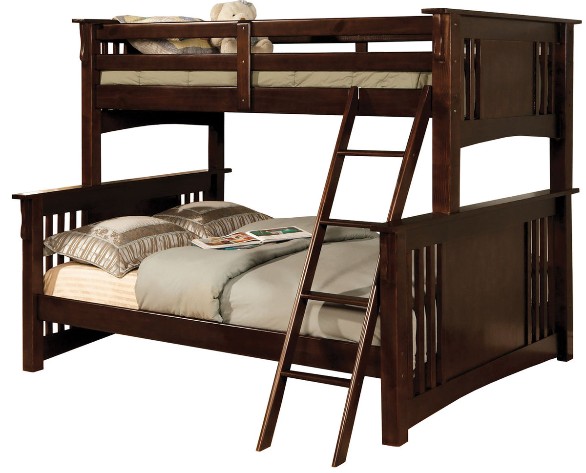 BEAR CREEK Dark Walnut Twin/Full Bunkbed