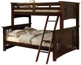 BEAR CREEK Dark Walnut Twin/Full Bunkbed