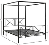 Glenda Black Metal X Shape Canopy