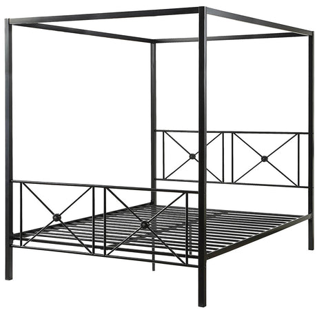 Glenda Black Metal X Shape Canopy