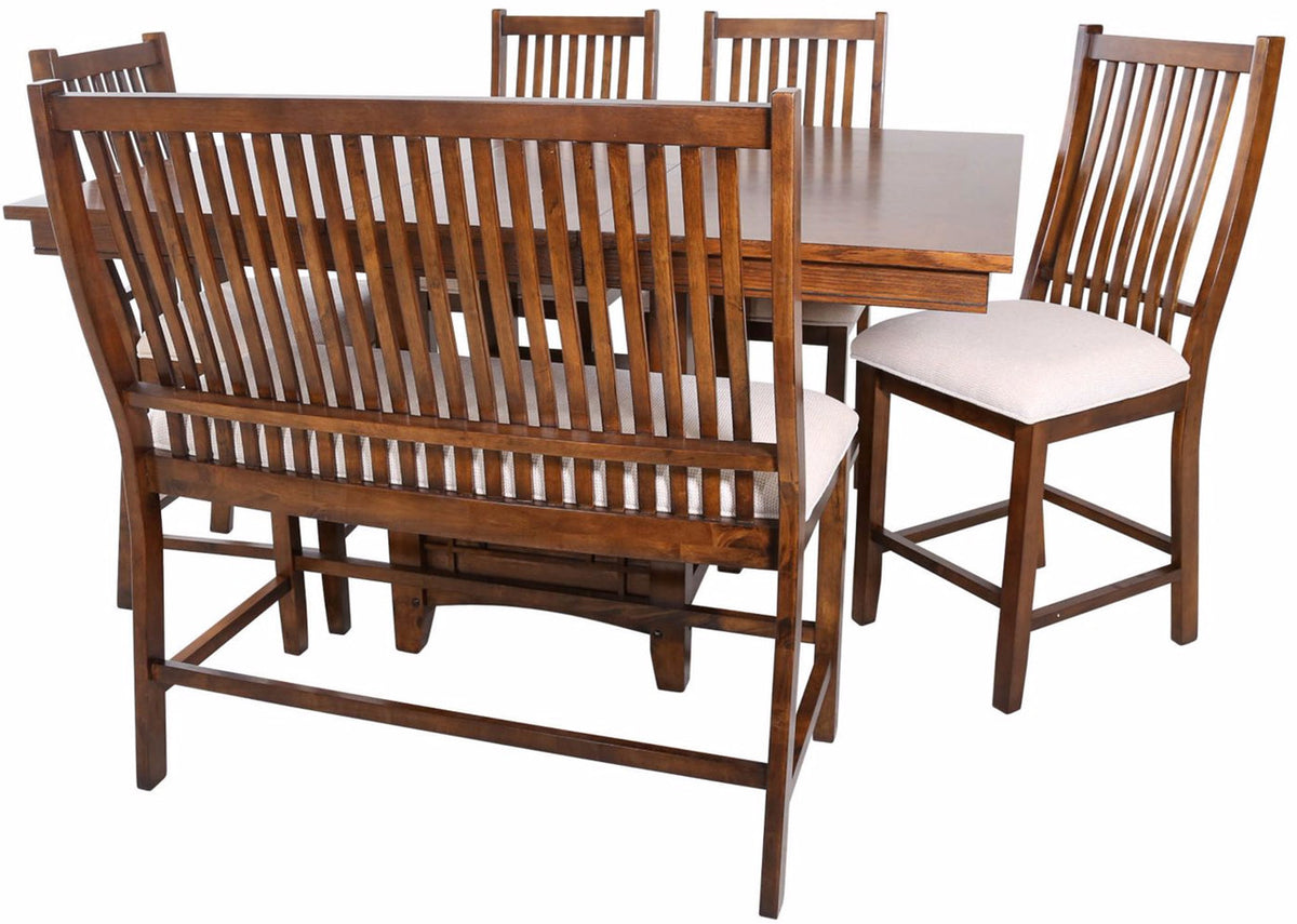 New Rich Oak 6-PC Counter Height Set