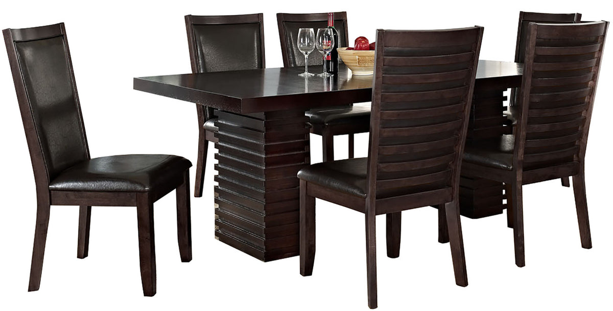Lenny Dark Brown 7-PC Dining Set