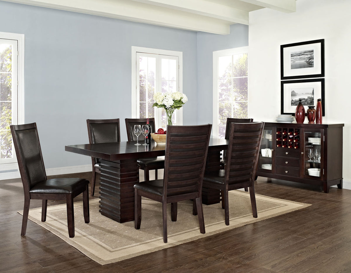 Lenny Dark Brown 7-PC Dining Set