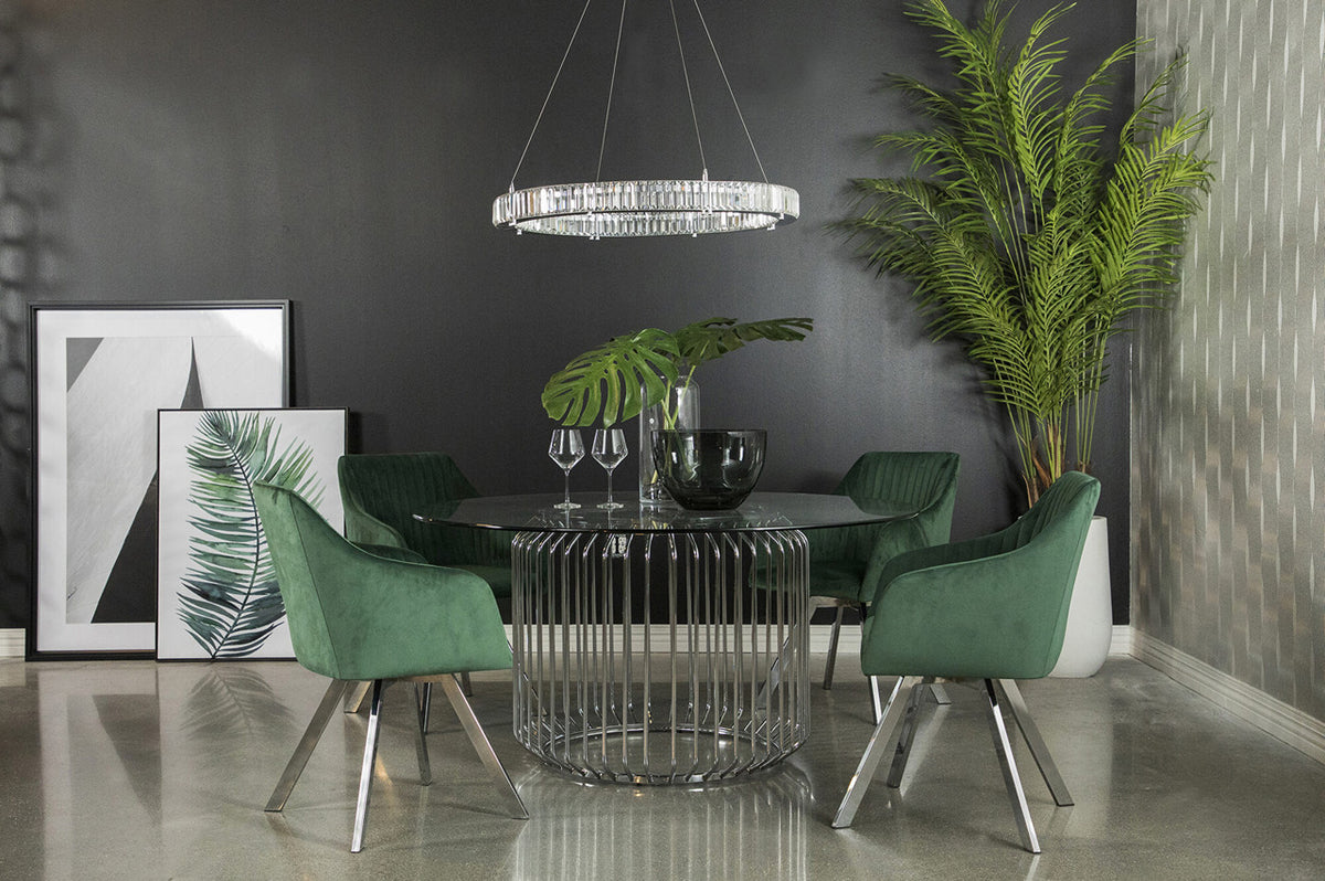 Forest Swivel Green Dining Set