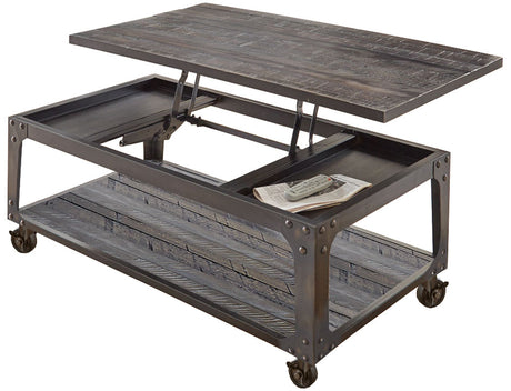 HUNTER 3-PC Dark Brown Lift-Top Occasional Set With Casters