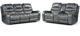 ROVER Grey Powered Reclining Sofa & Loveseat