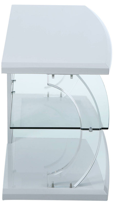 EERO White 60 Inch Wide LED TV Stand