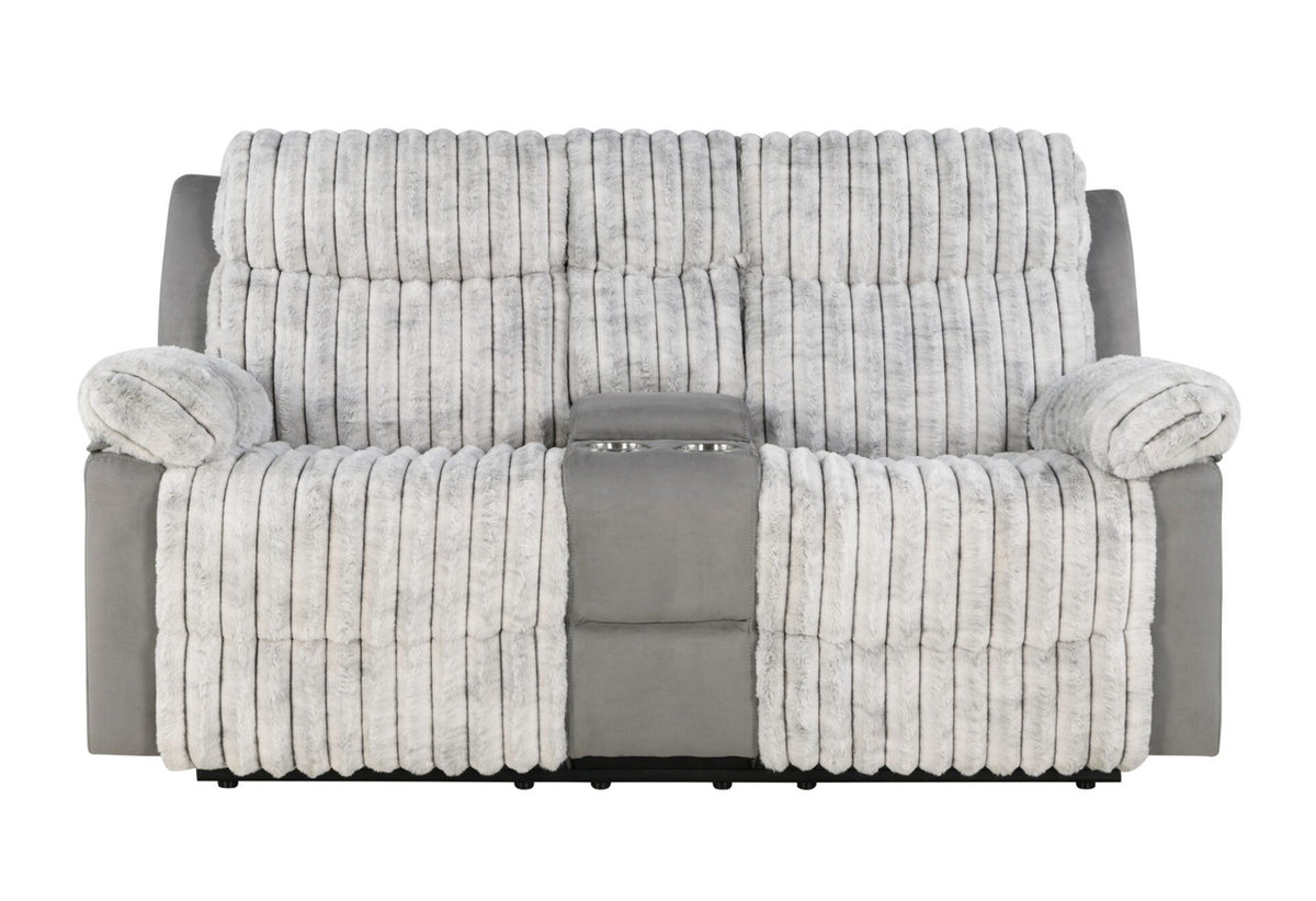 Rosa Grey Fabric Reclining Sofa & Loveseat