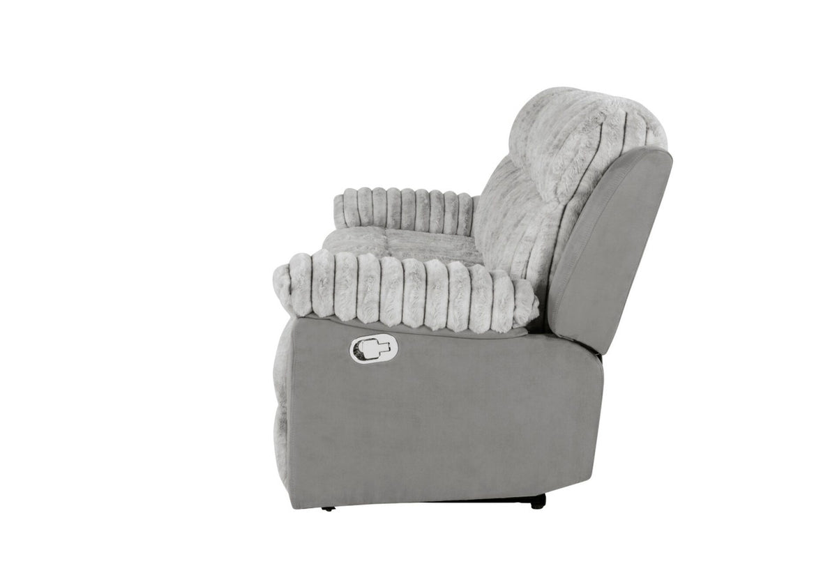 Rosa Grey Fabric Reclining Sofa & Loveseat